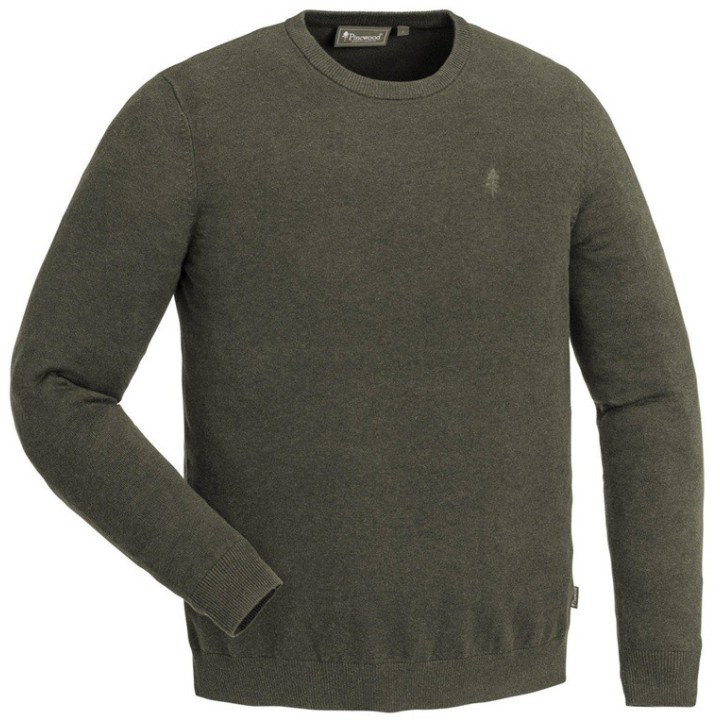 Pull Värnamo Crewneck vert PINEWOOD